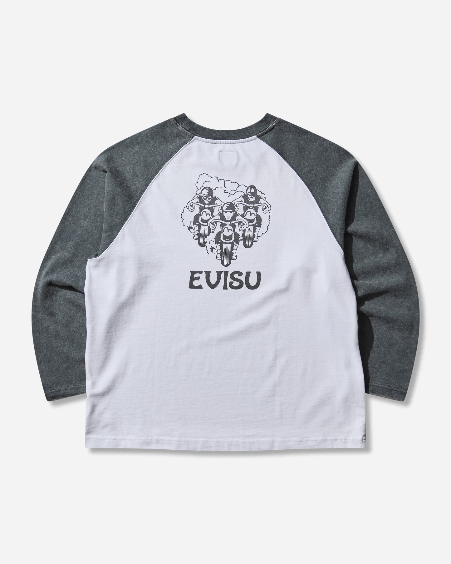 Evisu Evisu Gang Long Sleeves Tee White T-Shirts Longsleeve 2EAEJM5TL6032 NAVY
