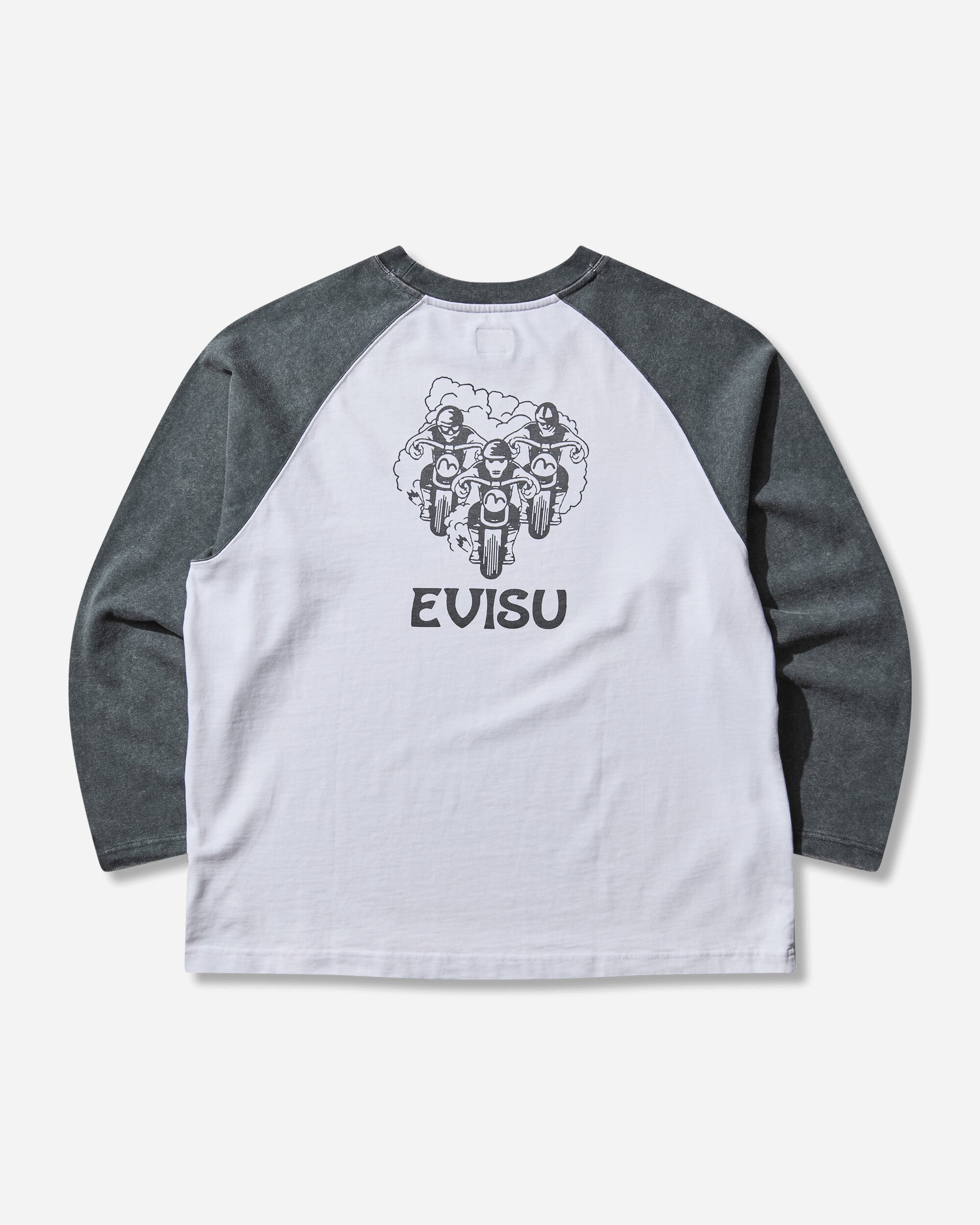 Evisu Evisu Gang Long Sleeves Tee White T-Shirts Longsleeve 2EAEJM5TL6032 NAVY