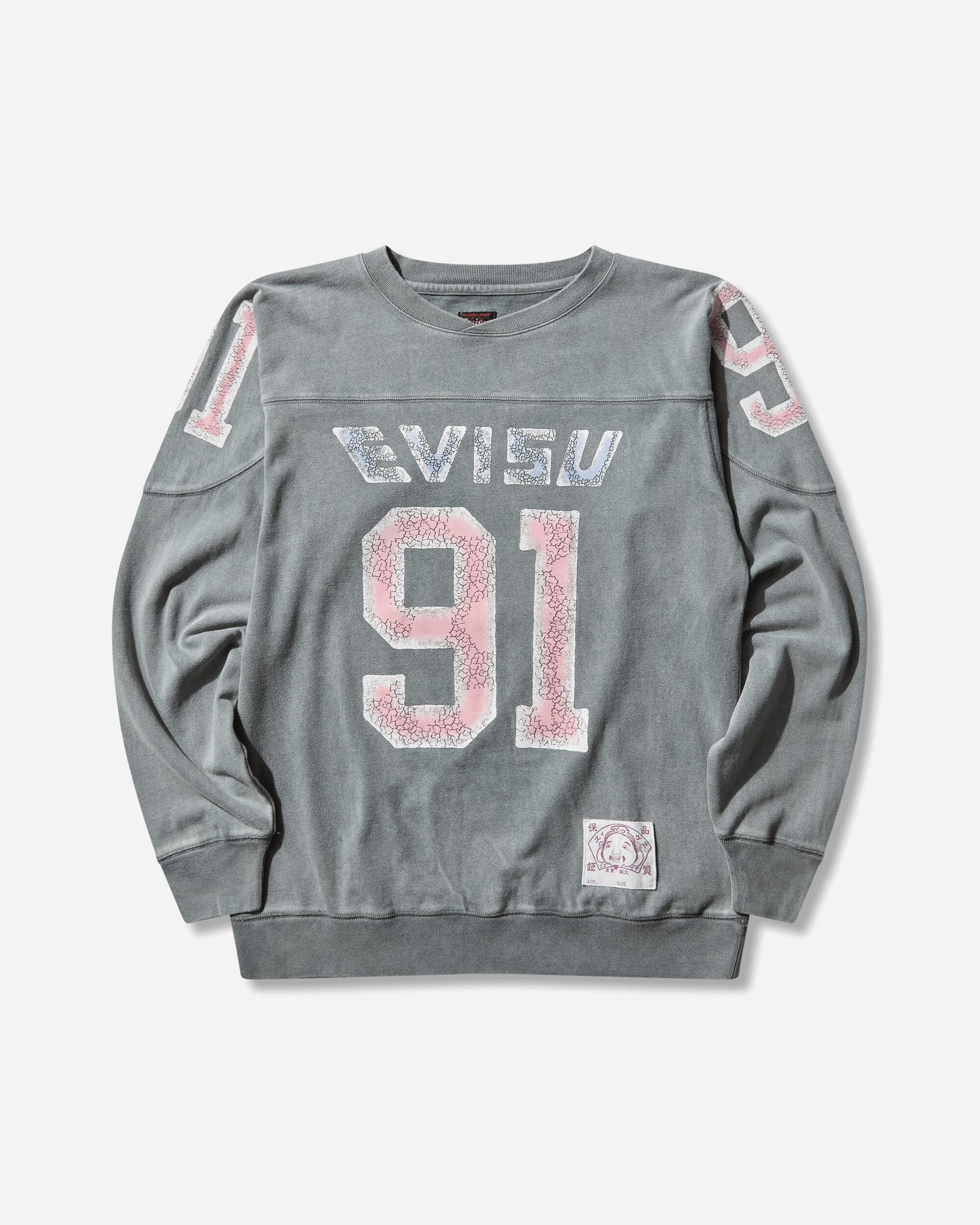Evisu Long Sleeve Evisu 91 L/S Tee Light Grey T-Shirts Longsleeve 2EAEJM5TL6105 LIGHT GREY