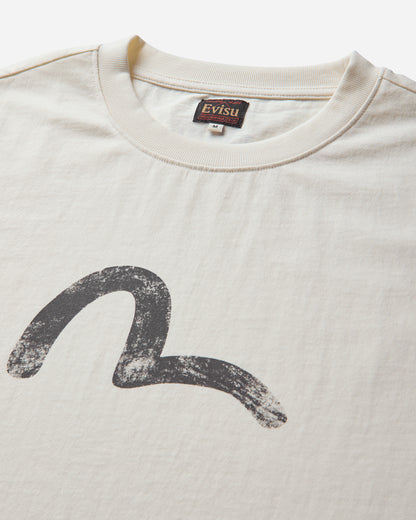 Evisu Ej Vintage Seagull S/S Tee Ecru T-Shirts Shortsleeve 2EAEJM6TS6098 ECUX
