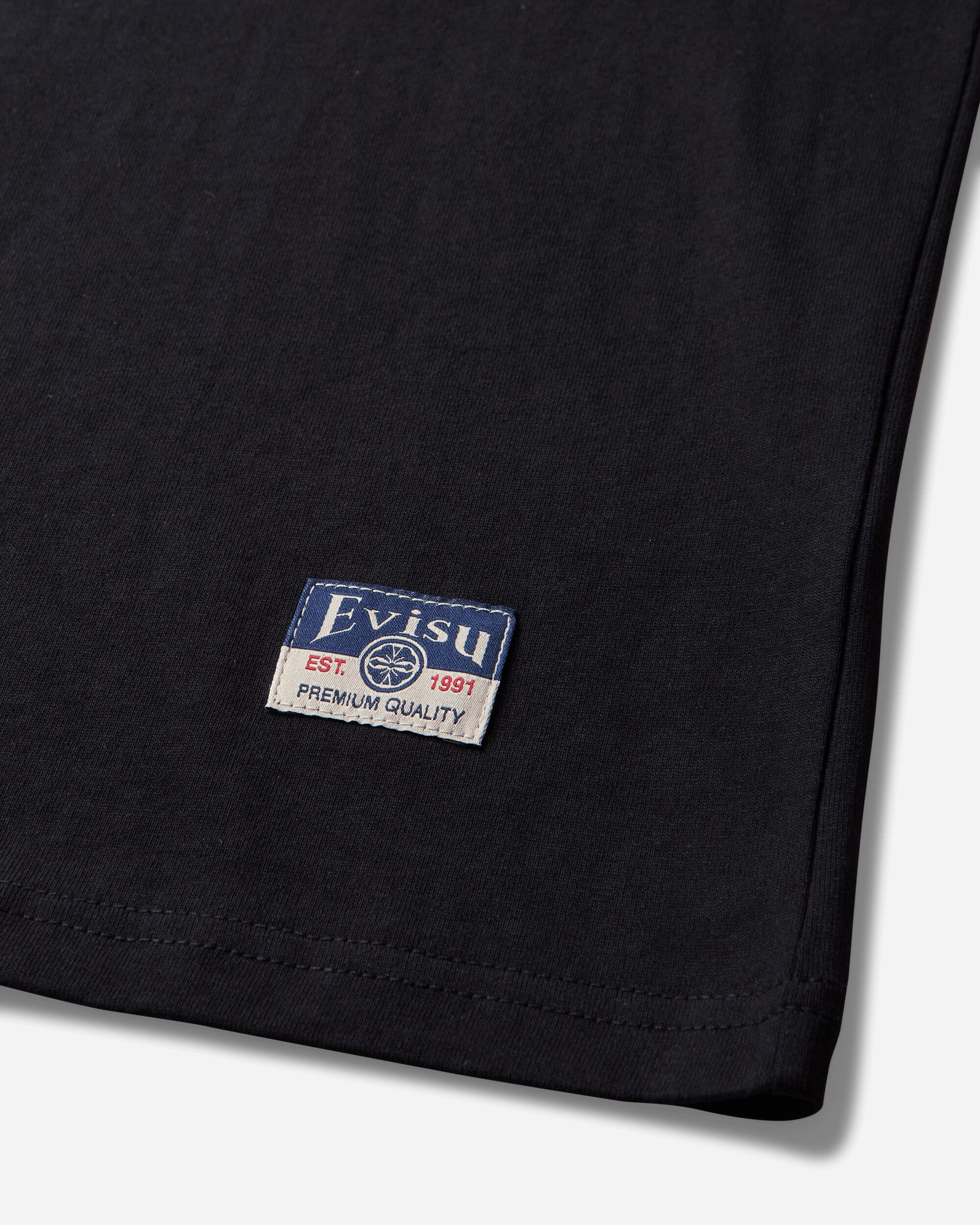 Evisu Ht Seagull Emb Ss Tee Black T-Shirts Top 2EAHTM5TS1183 BLKX