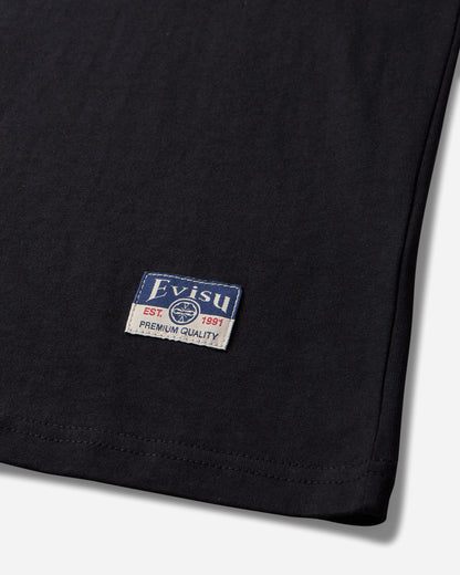 Evisu Ht Seagull Emb Ss Tee Black T-Shirts Top 2EAHTM5TS1183 BLKX