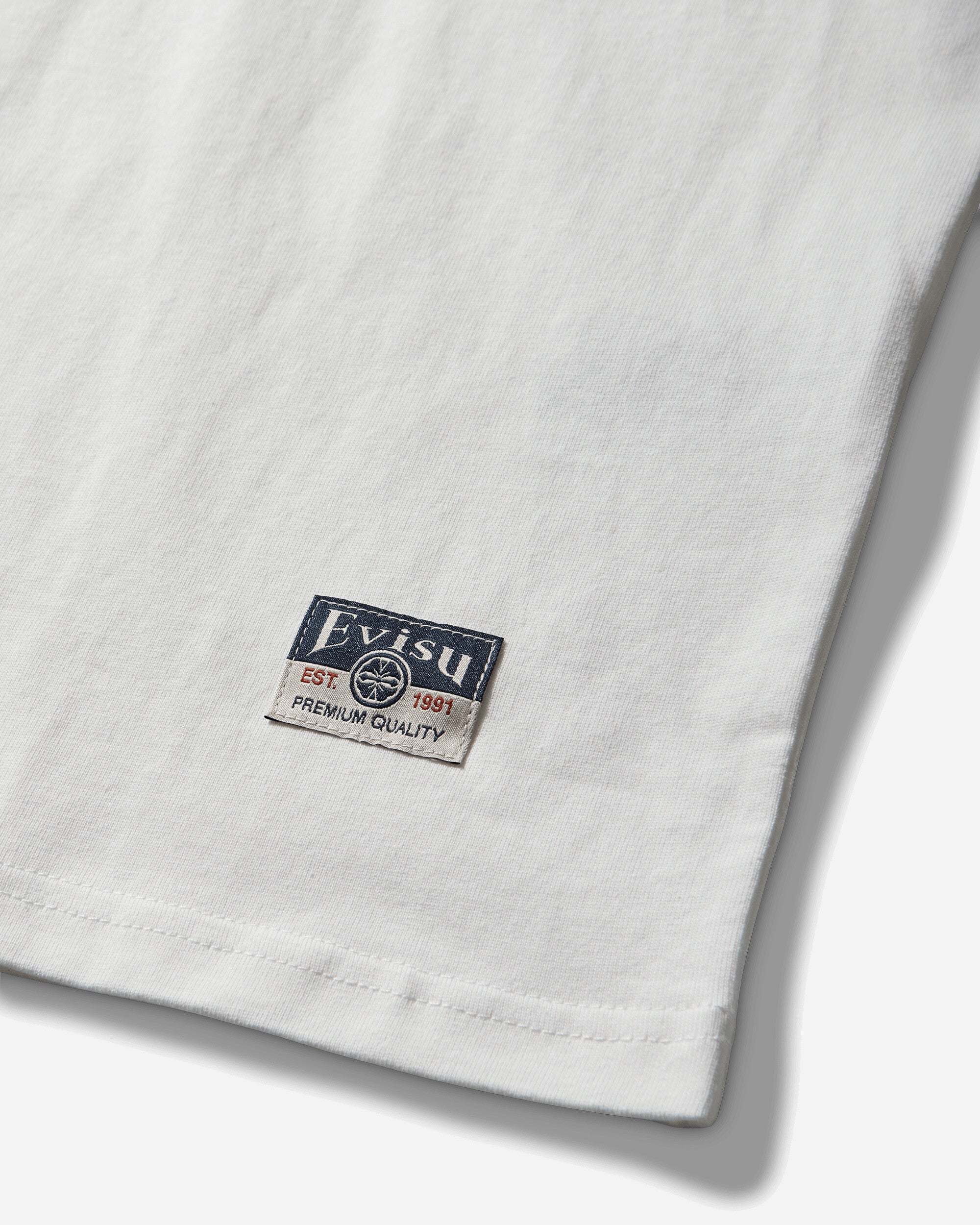 Evisu Ht Seagull Emb Ss Tee Off White T-Shirts Top 2EAHTM5TS1183 WHTO
