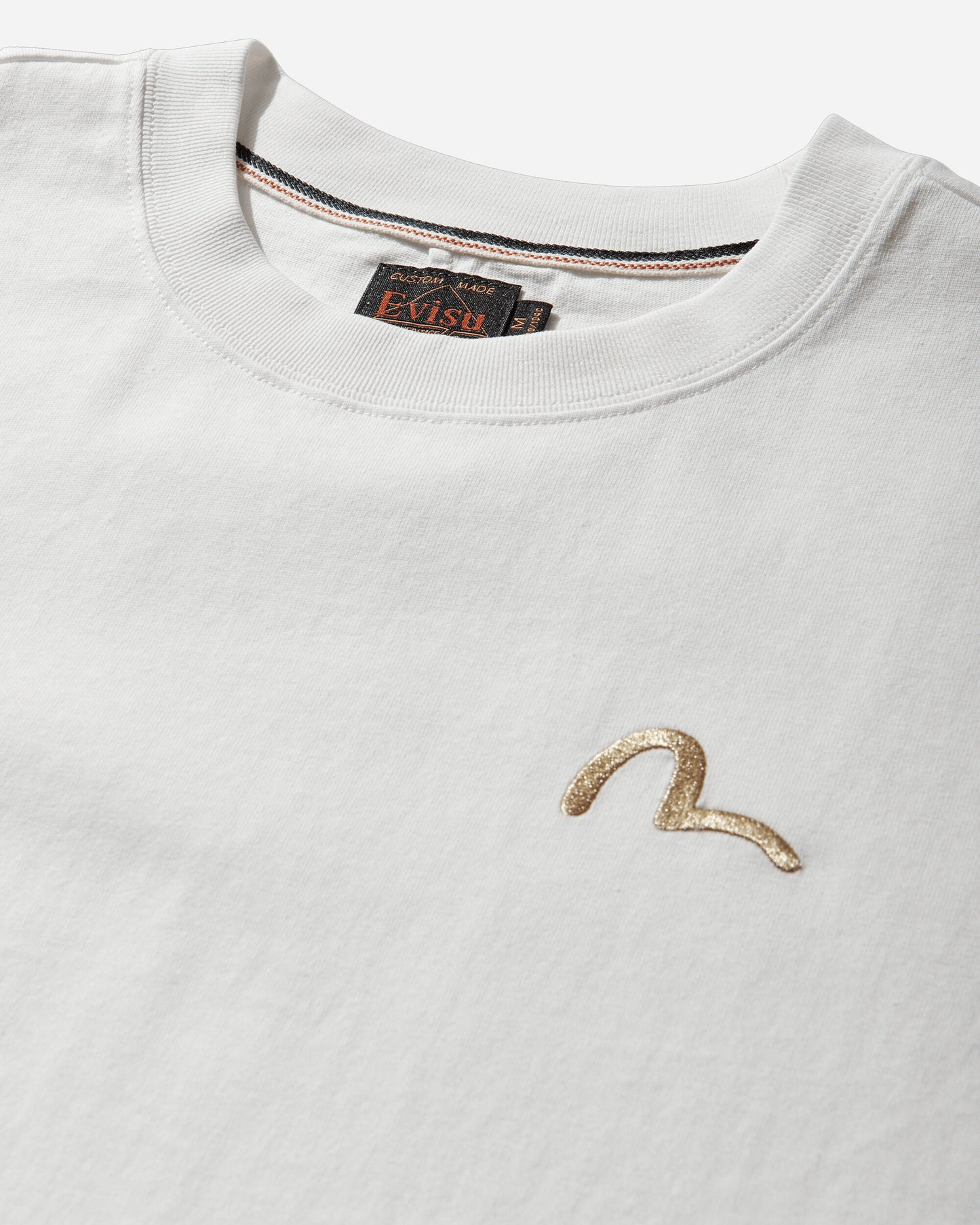 Evisu Ht Seagull Emb Ss Tee Off White T-Shirts Top 2EAHTM5TS1183 WHTO