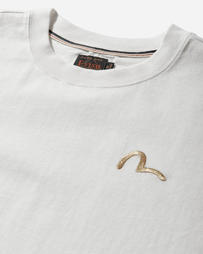 Evisu Ht Seagull Emb Ss Tee Off White T-Shirts Top 2EAHTM5TS1183 WHTO