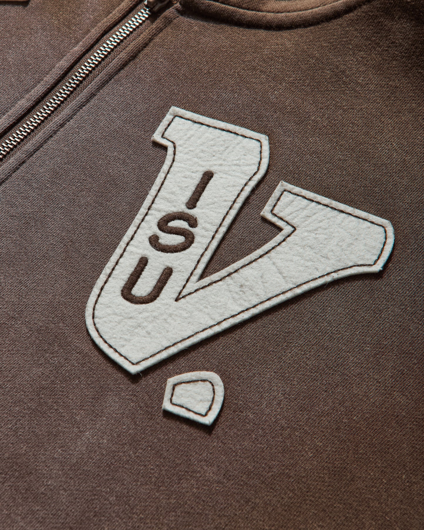 Evisu Heavy Weight Washed Ev Hoodie Brown Sweatshirts Zip-Ups 2EAEJM5SW6022 BROWN