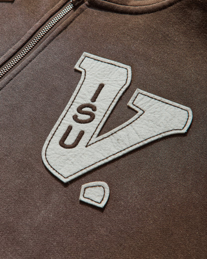 Evisu Heavy Weight Washed Ev Hoodie Brown Sweatshirts Zip-Ups 2EAEJM5SW6022 BROWN