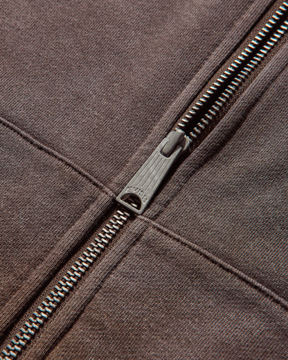 Evisu Heavy Weight Washed Ev Hoodie Brown Sweatshirts Zip-Ups 2EAEJM5SW6022 BROWN