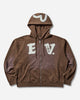 Evisu Heavy Weight Washed Ev Hoodie Brown Sweatshirts Zip-Ups 2EAEJM5SW6022 BROWN