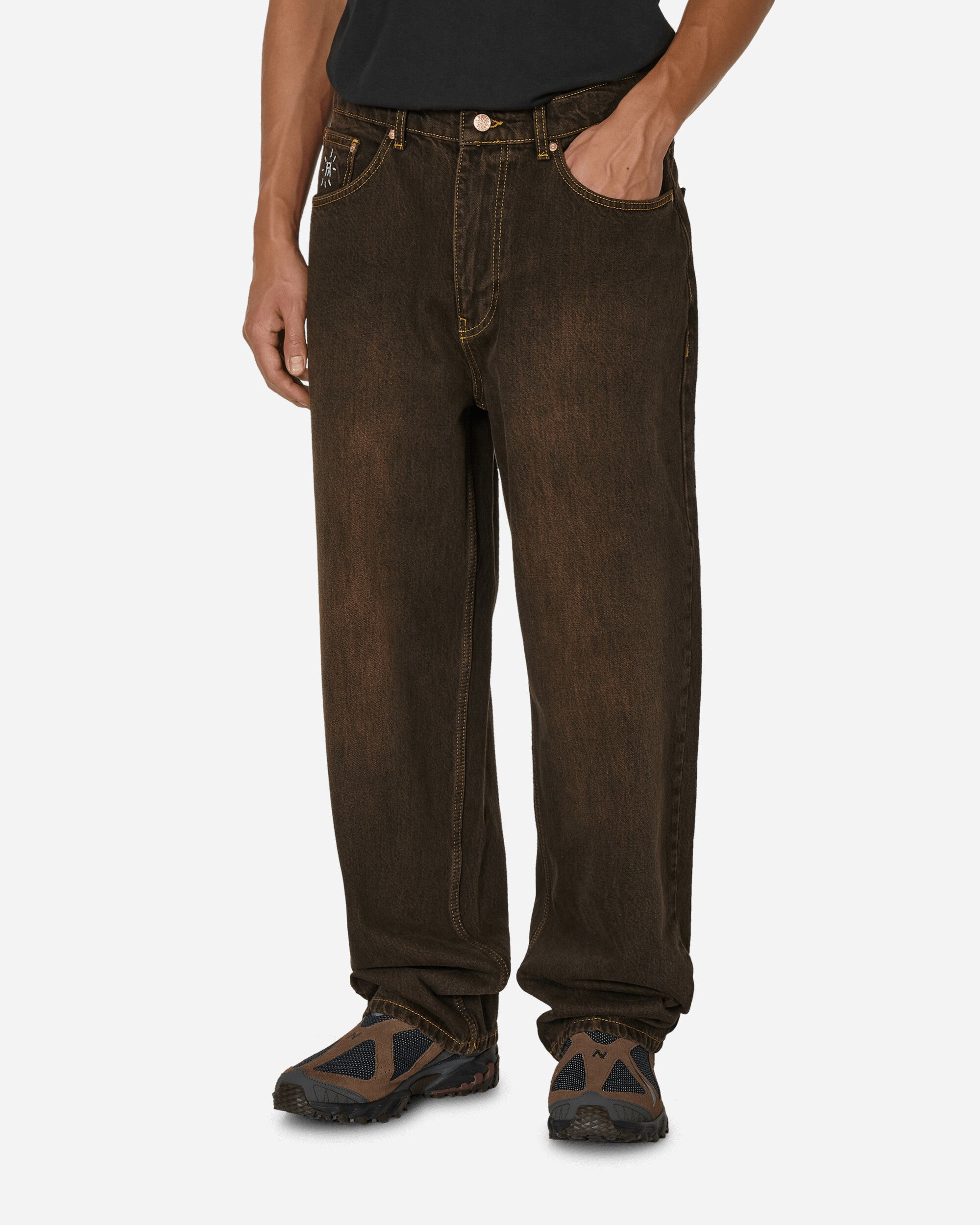 Fucking Awesome Fecke Baggy Denim Pants Stone Washed Brown