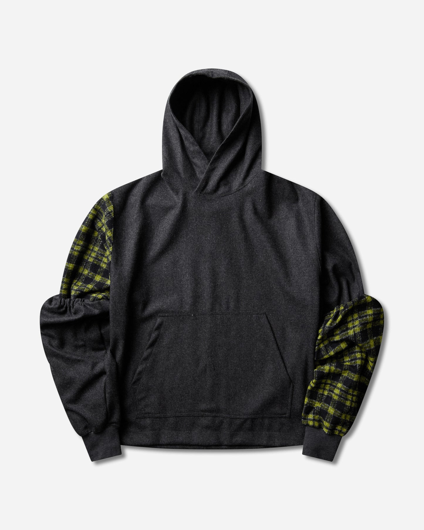 GR10K Plaid Wool Hoodie Hoodie Anthracite Sweatshirts Hoodies EG054390 24