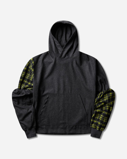 GR10K Plaid Wool Hoodie Hoodie Anthracite Sweatshirts Hoodies EG054390 24