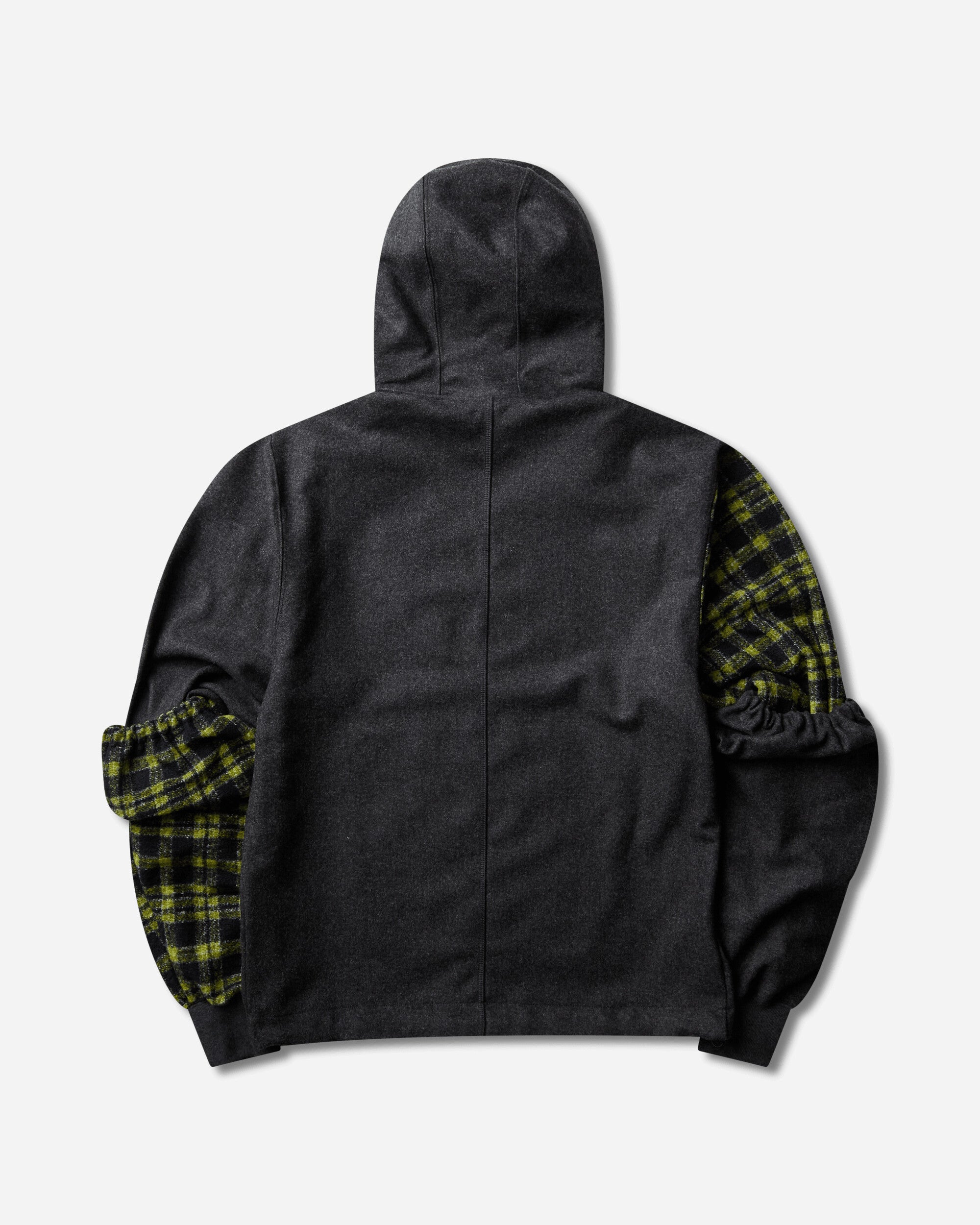 GR10K Plaid Wool Hoodie Hoodie Anthracite Sweatshirts Hoodies EG054390 24
