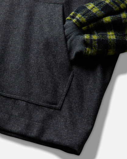 GR10K Plaid Wool Hoodie Hoodie Anthracite Sweatshirts Hoodies EG054390 24