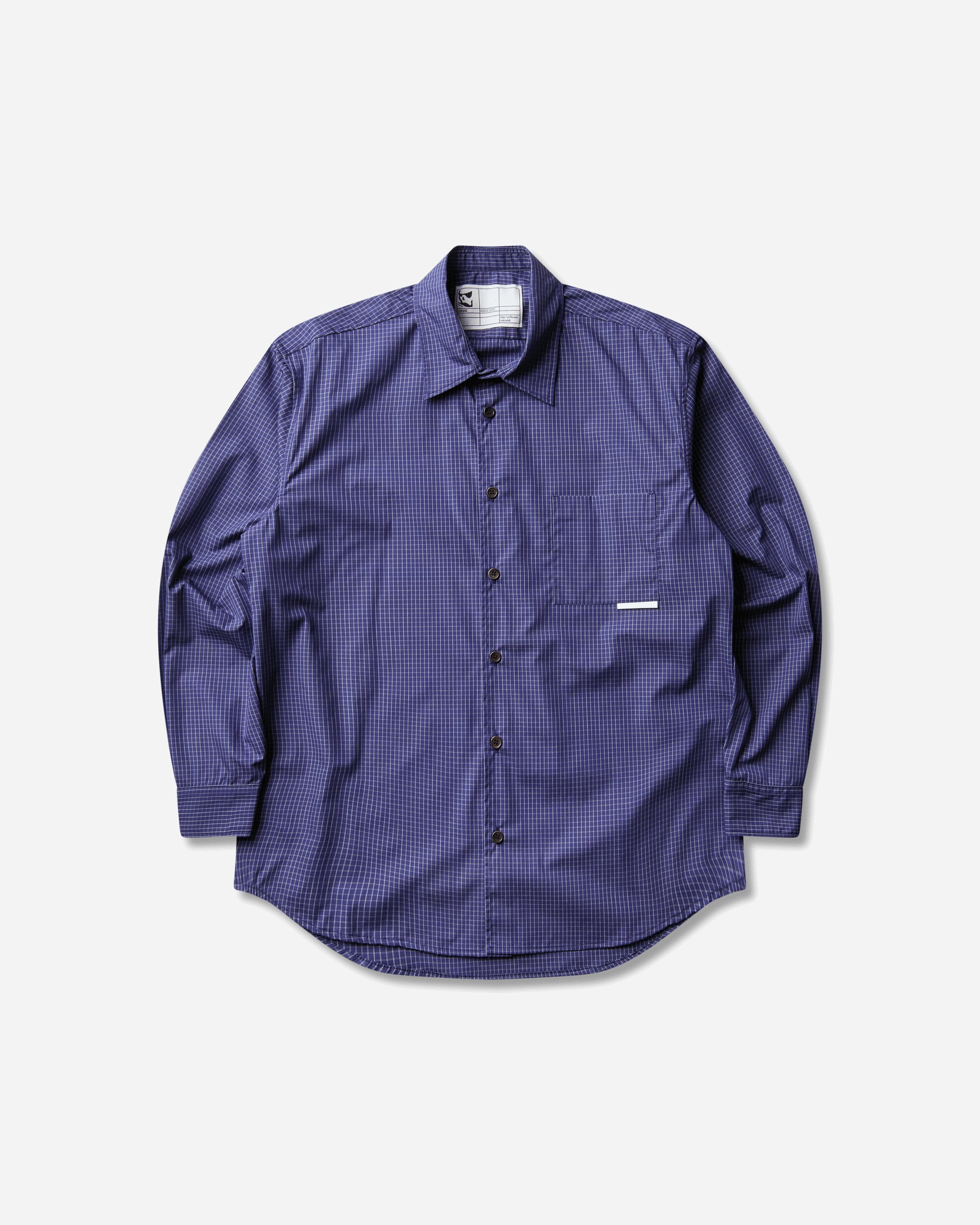 GR10K 21000 Replicated L/S Shirt Seasonal Small Check Navy Shirts Longsleeve Shirt ER021305 99