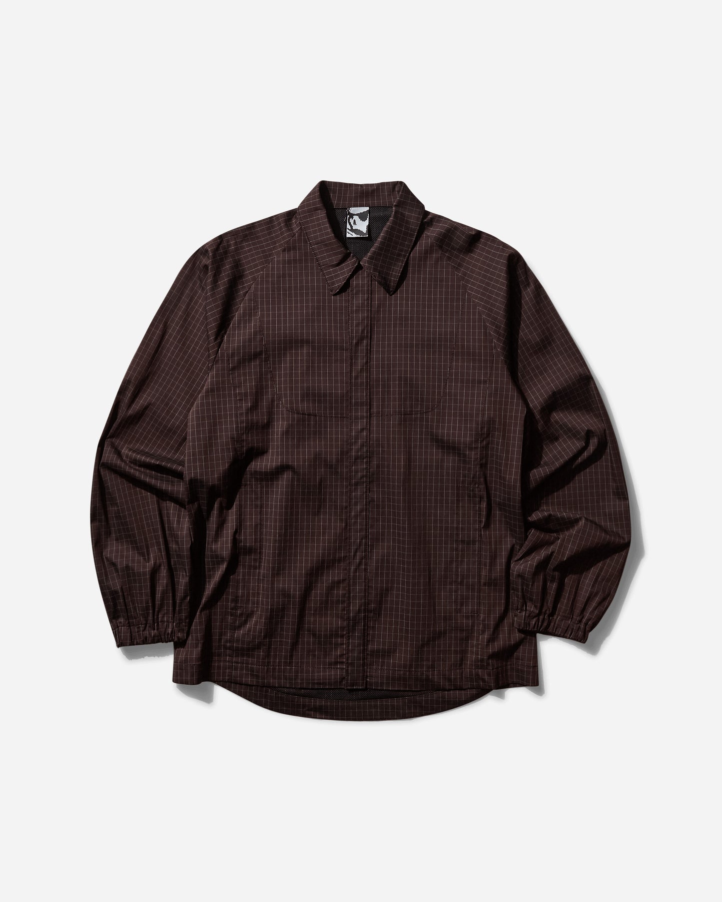 GR10K Blitis Check Shirt Chocolate Brown Shirts Longsleeve Shirt BG121140DH 34