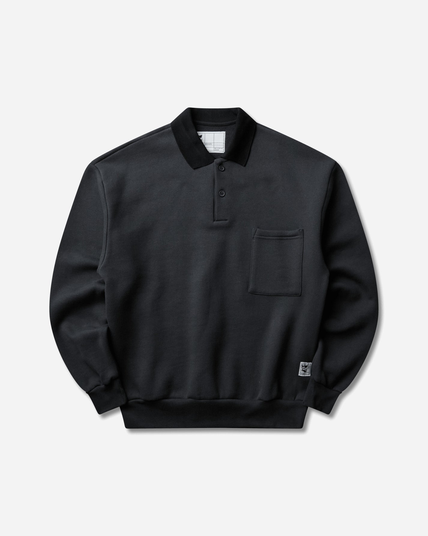 GR10K 30001 Replicated Polo Sweatshirt Phantom Black Knitwears Sweaters DR024318 54