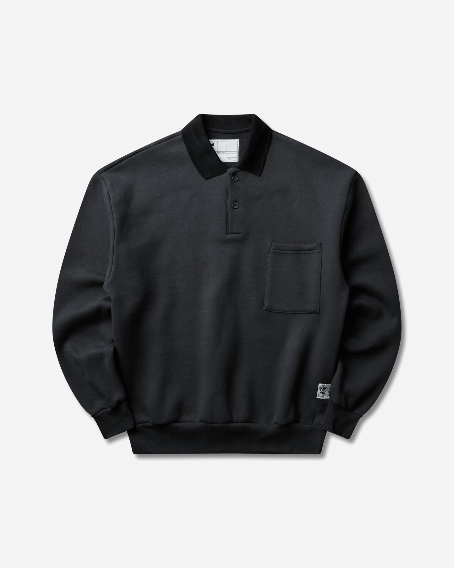 GR10K 30001 Replicated Polo Sweatshirt Phantom Black Knitwears Sweaters DR024318 54