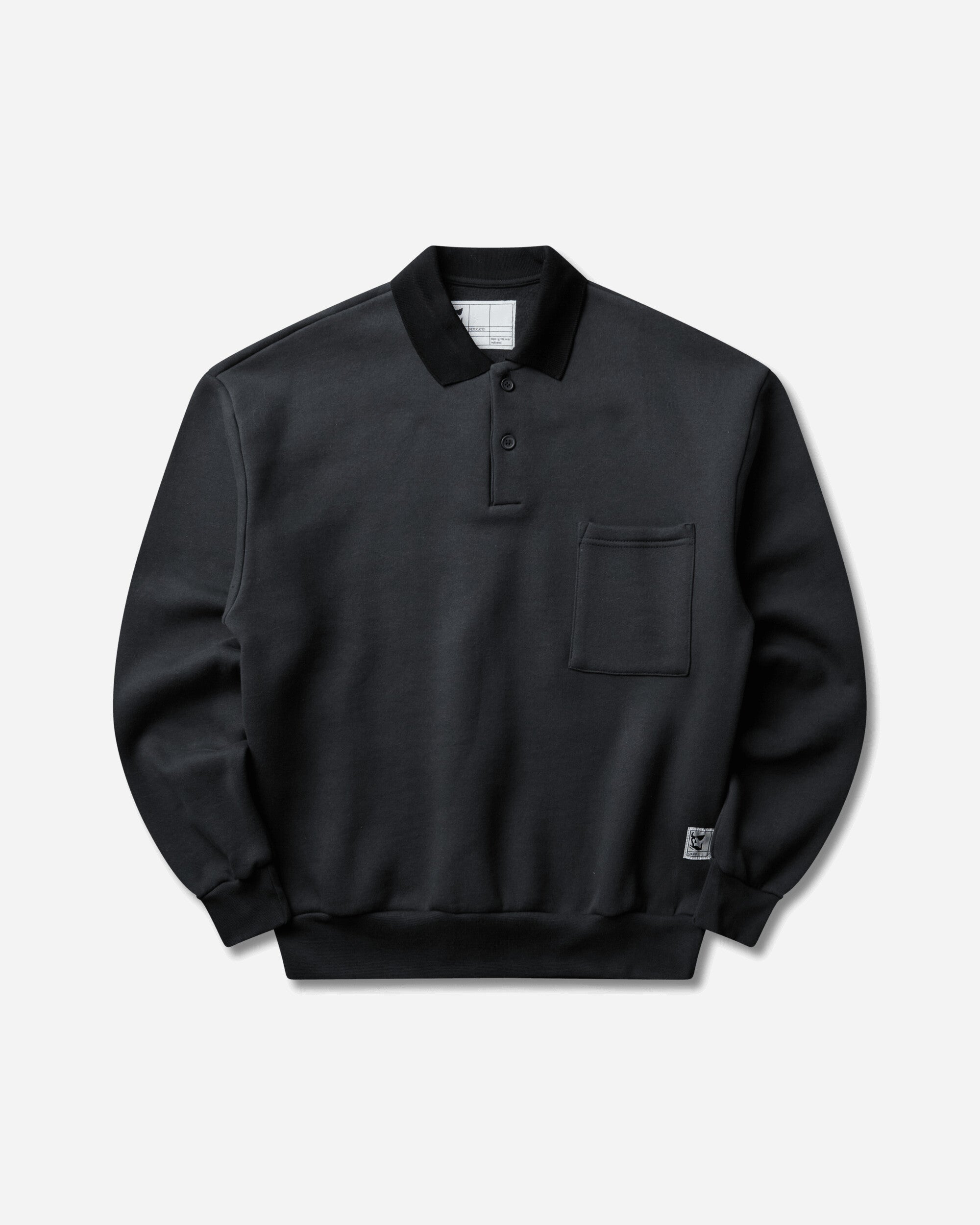 GR10K 30001 Replicated Polo Sweatshirt Phantom Black Knitwears Sweaters DR024318 54