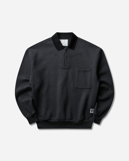 GR10K 30001 Replicated Polo Sweatshirt Phantom Black Knitwears Sweaters DR024318 54