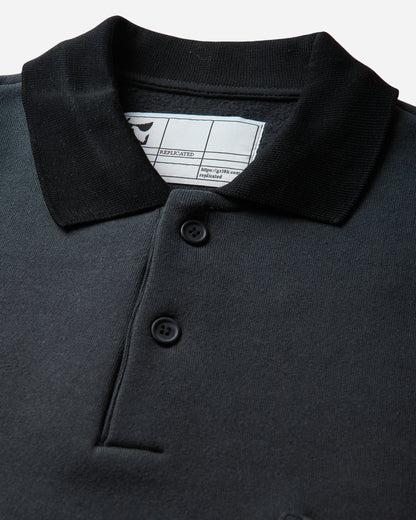 GR10K 30001 Replicated Polo Sweatshirt Phantom Black Knitwears Sweaters DR024318 54