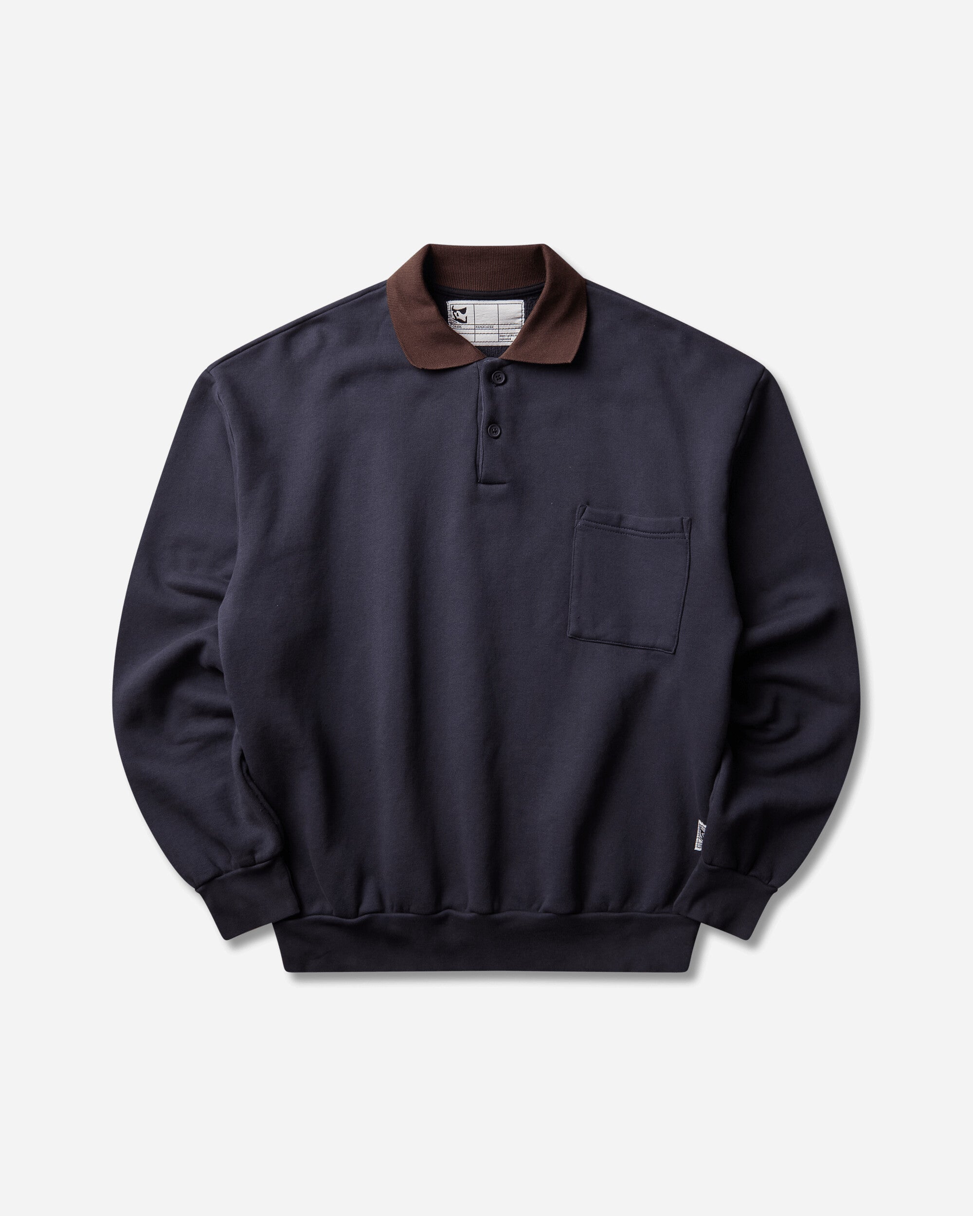 GR10K 30001 Replicated Polo Sweatshirt Blue Navy Knitwears Sweaters DR024318 44