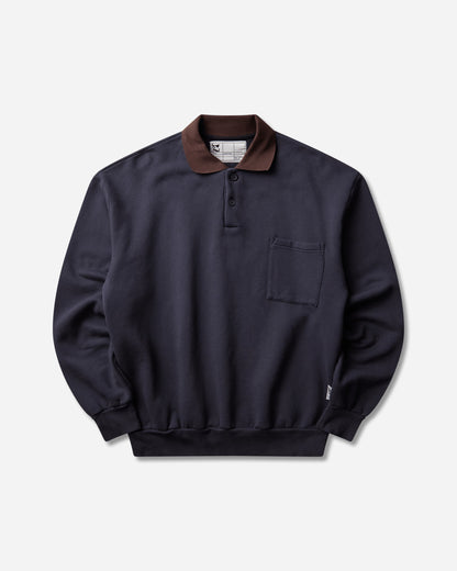 GR10K 30001 Replicated Polo Sweatshirt Blue Navy Knitwears Sweaters DR024318 44
