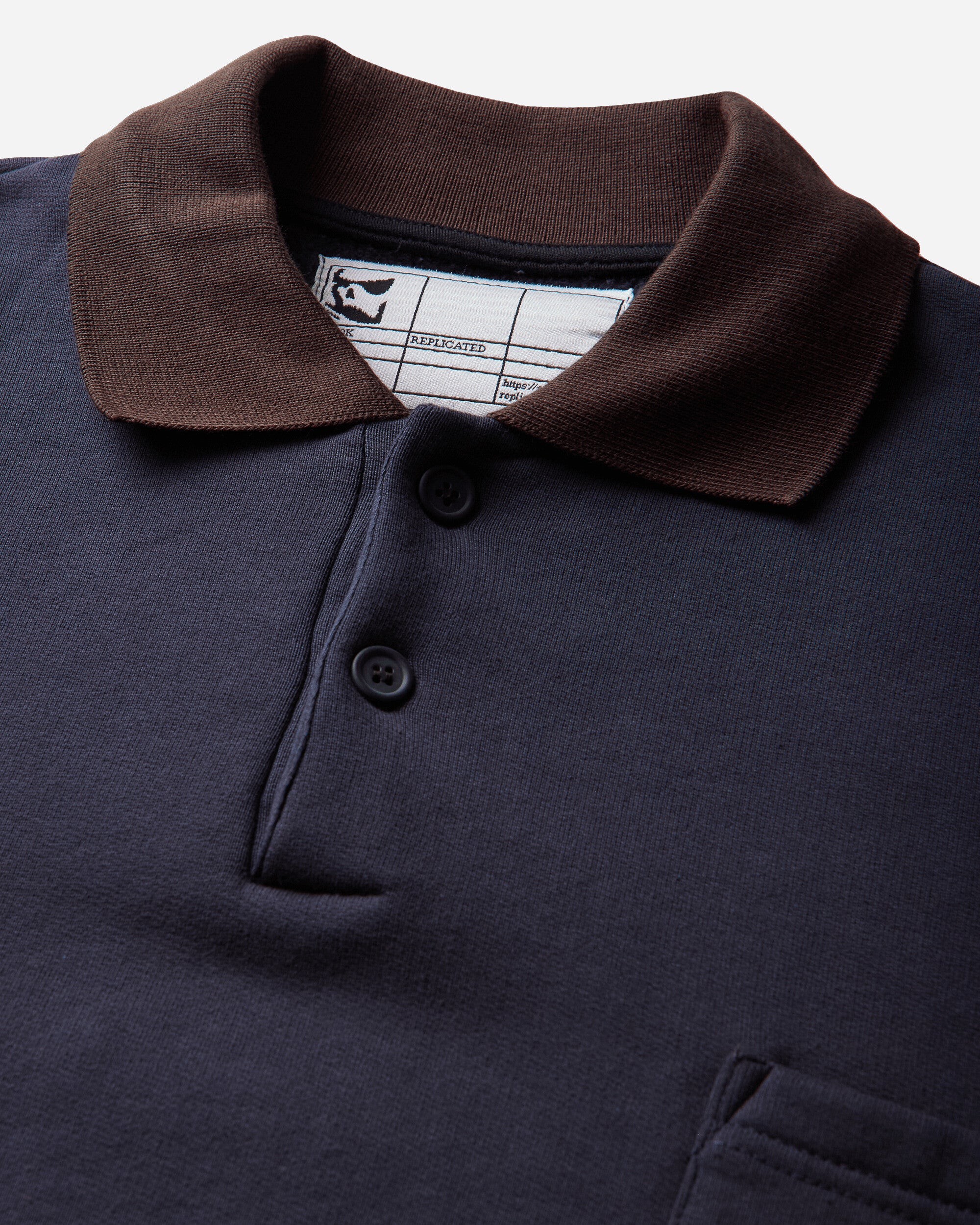 GR10K 30001 Replicated Polo Sweatshirt Blue Navy Knitwears Sweaters DR024318 44
