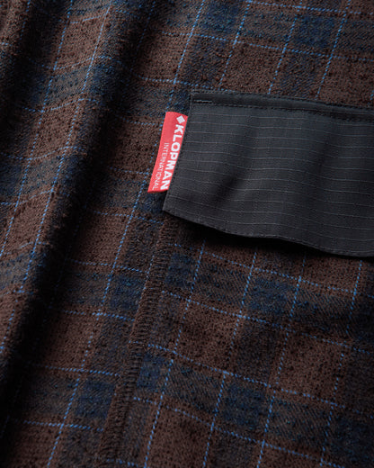 GR10K 55000 Replicated Half Zip Top Seasonal Brown Blu Plaid Sweatshirts Track Tops ER024373 1B