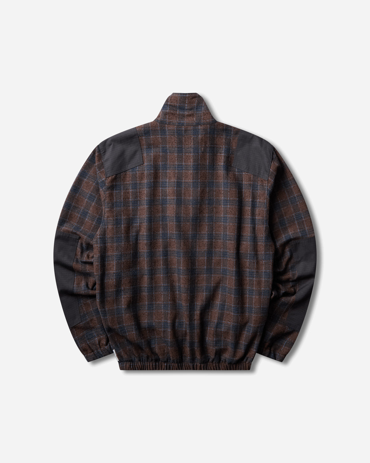 GR10K 55000 Replicated Half Zip Top Seasonal Brown Blu Plaid Sweatshirts Track Tops ER024373 1B