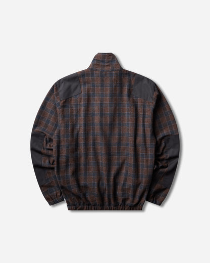 GR10K 55000 Replicated Half Zip Top Seasonal Brown Blu Plaid Sweatshirts Track Tops ER024373 1B