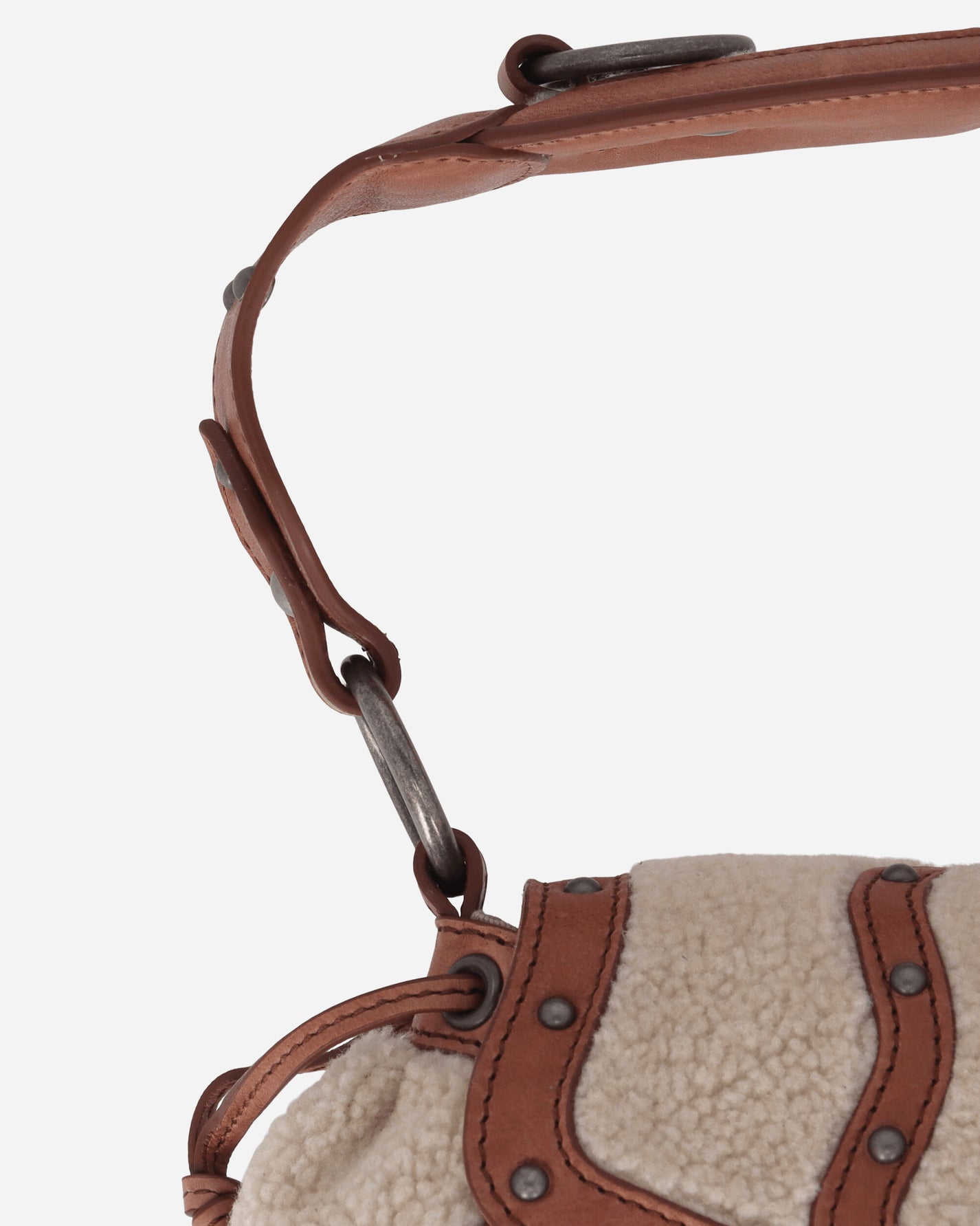 Guess Wmns Gusa Mini Claudia Fur Bag Off White Multi Bags and Backpacks Clutches W5BZ02W1790 F0C9