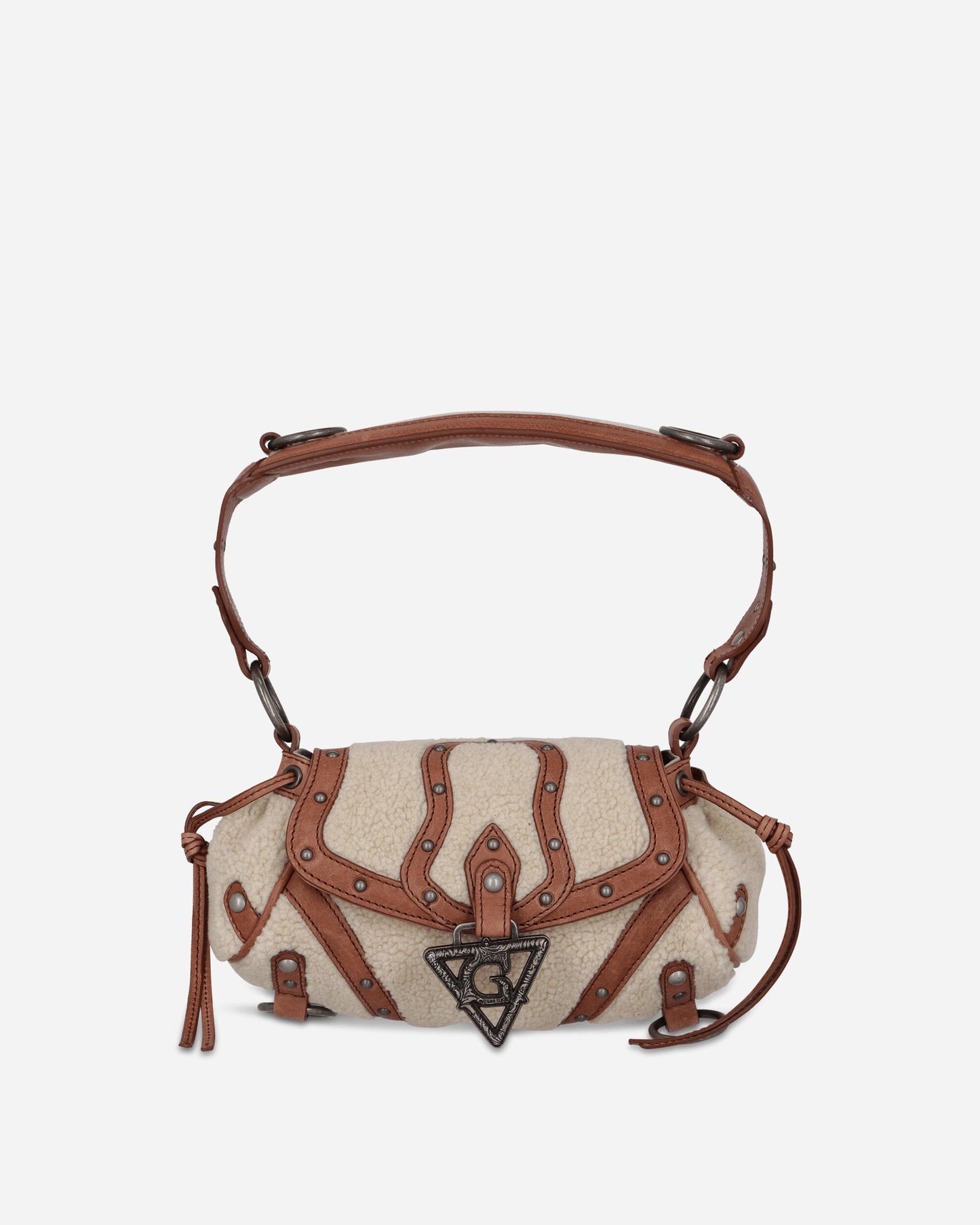 Guess Wmns Gusa Mini Claudia Fur Bag Off White Multi Bags and Backpacks Clutches W5BZ02W1790 F0C9