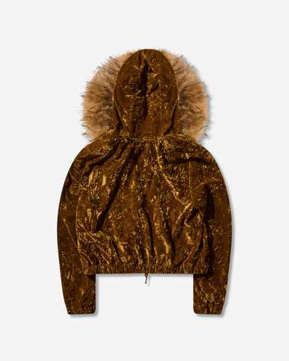 Guess Wmns Gusa Velour Hoodie Brown Liqueur Sweatshirts Hoodies W5BQ04W0260 G1EM