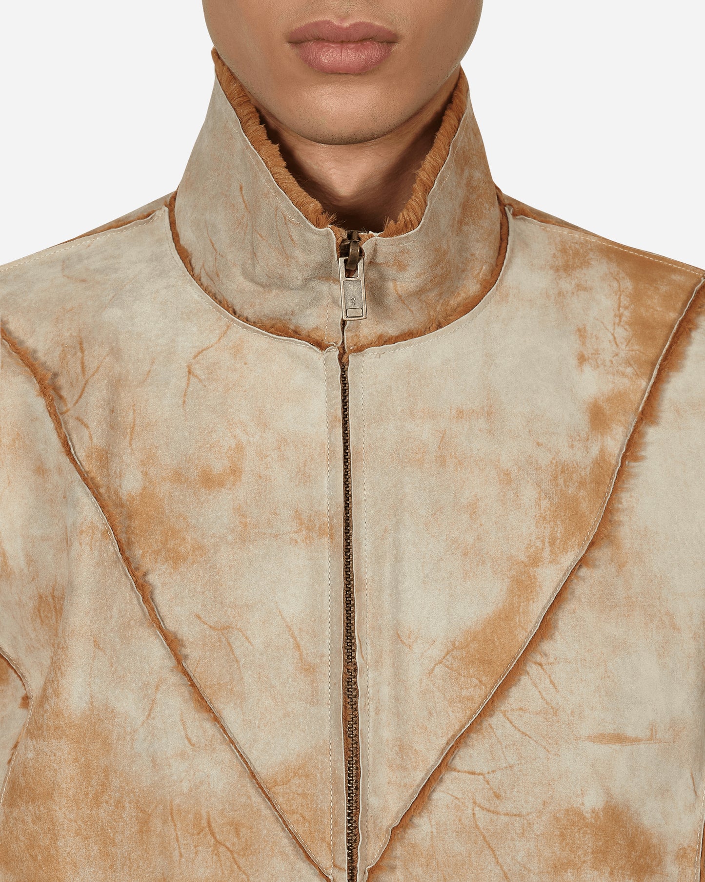 Guess USA Gusa Leather Sherpa Jacket Gusa Tan Wash Coats and Jackets Jackets M2BL06L0R30 F9JB