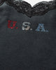 Guess USA Gusa Lace Cami Washed Out Black T-Shirts Top W5GP04KCPI0 A907
