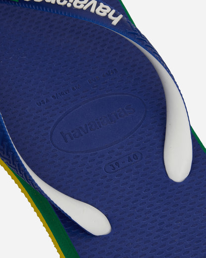 Havaianas Hav Brasil Twist Marine Blue Sandals and Slides Flip Flops 4149927-2711 2711