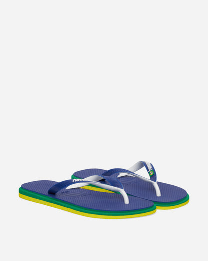 Havaianas Hav Brasil Twist Marine Blue Sandals and Slides Flip Flops 4149927-2711 2711