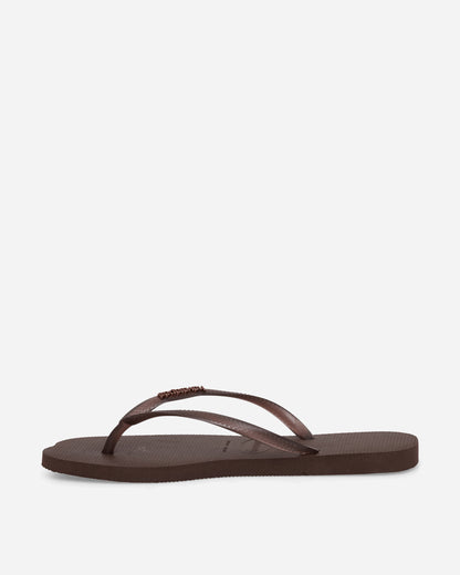 Havaianas Wmns Hav Slim Split Dark Brown Sandals and Slides Flip Flops 4150398-0727-F17 0727