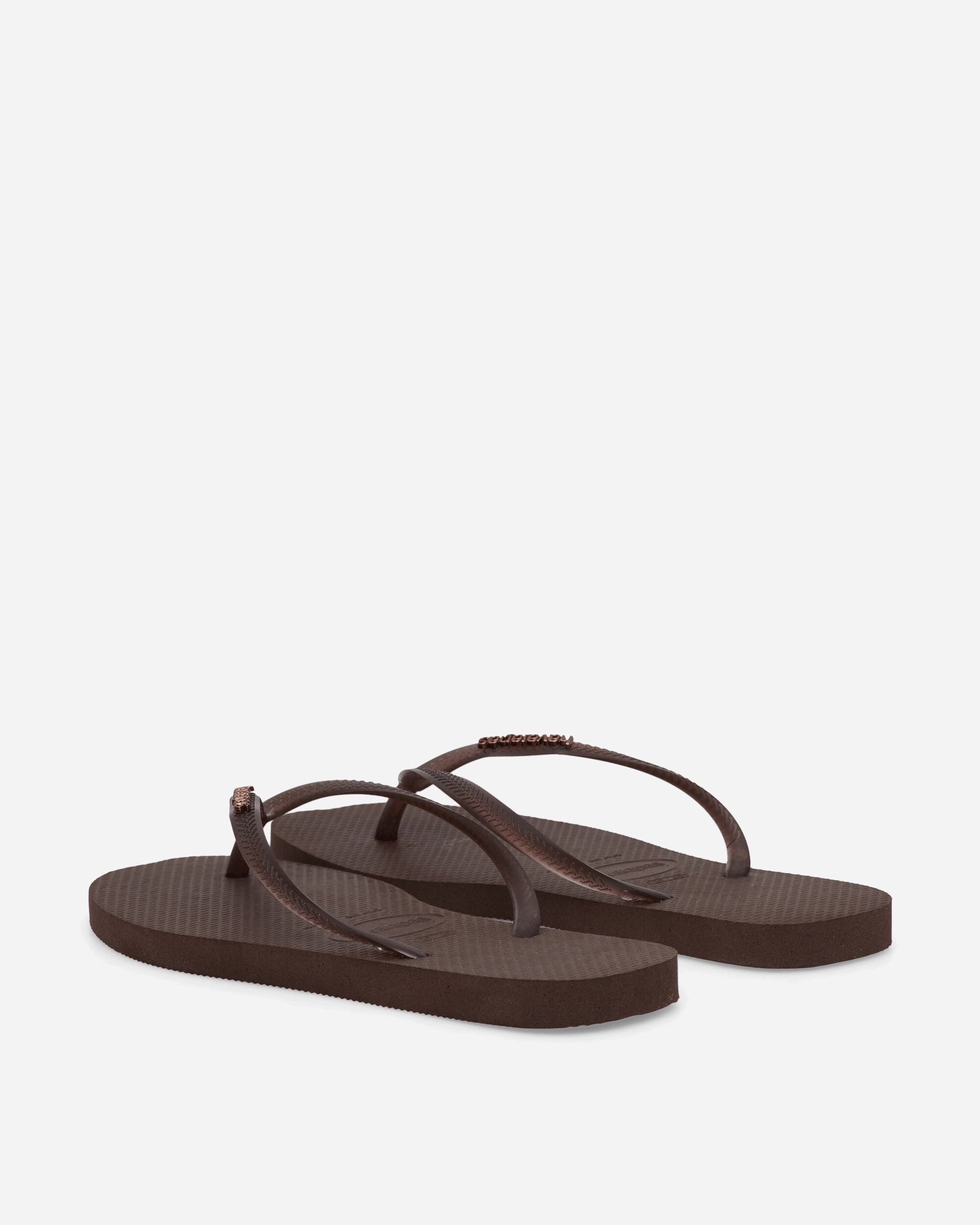 Havaianas Wmns Hav Slim Split Dark Brown Sandals and Slides Flip Flops 4150398-0727-F17 0727