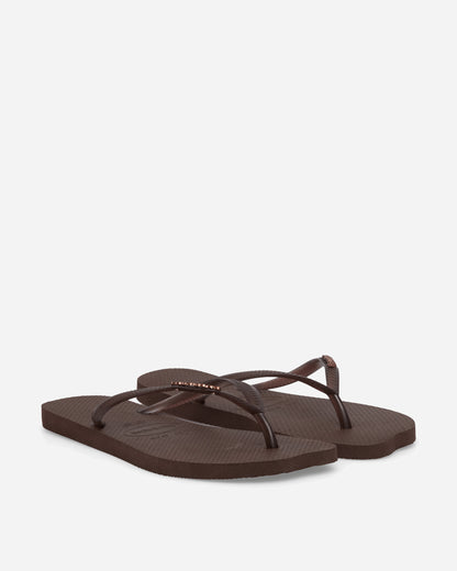 Havaianas Wmns Hav Slim Split Dark Brown Sandals and Slides Flip Flops 4150398-0727-F17 0727