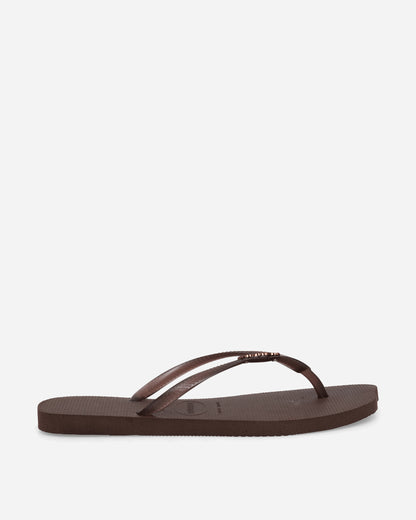 Havaianas Wmns Hav Slim Split Dark Brown Sandals and Slides Flip Flops 4150398-0727-F17 0727