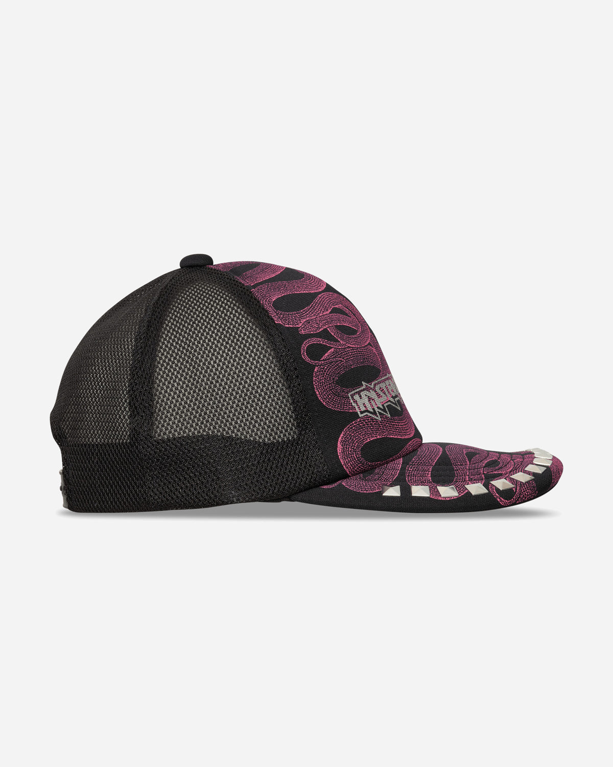 Hysteric Glamour Wmns Snake Loop Studded Mesh Cap Black Hats Caps 01263QH02 96