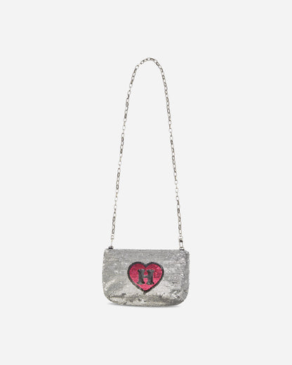 Hysteric Glamour Wmns Hysteric Love Gun Sequin Shoulder Bag Silver Bags and Backpacks Clutches 01263QB05 06
