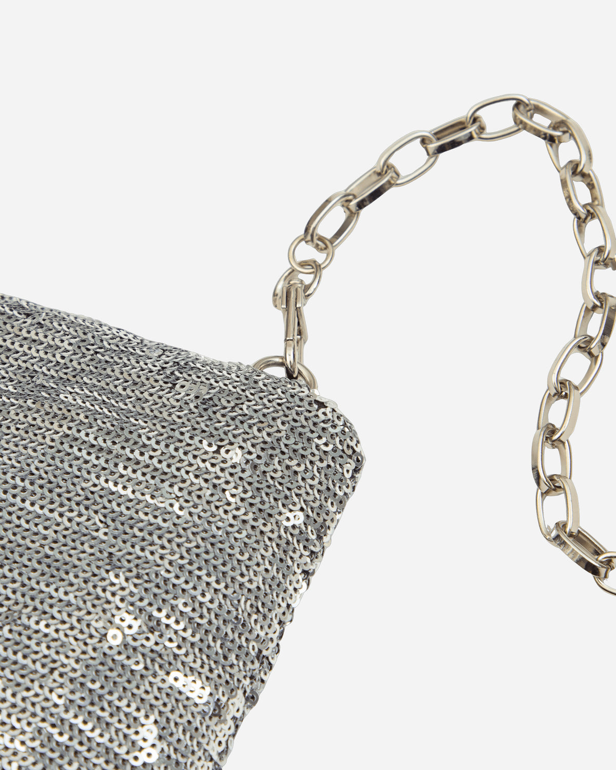 Hysteric Glamour Wmns Hysteric Love Gun Sequin Shoulder Bag Silver Bags and Backpacks Clutches 01263QB05 06