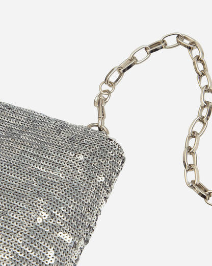 Hysteric Glamour Wmns Hysteric Love Gun Sequin Shoulder Bag Silver Bags and Backpacks Clutches 01263QB05 06
