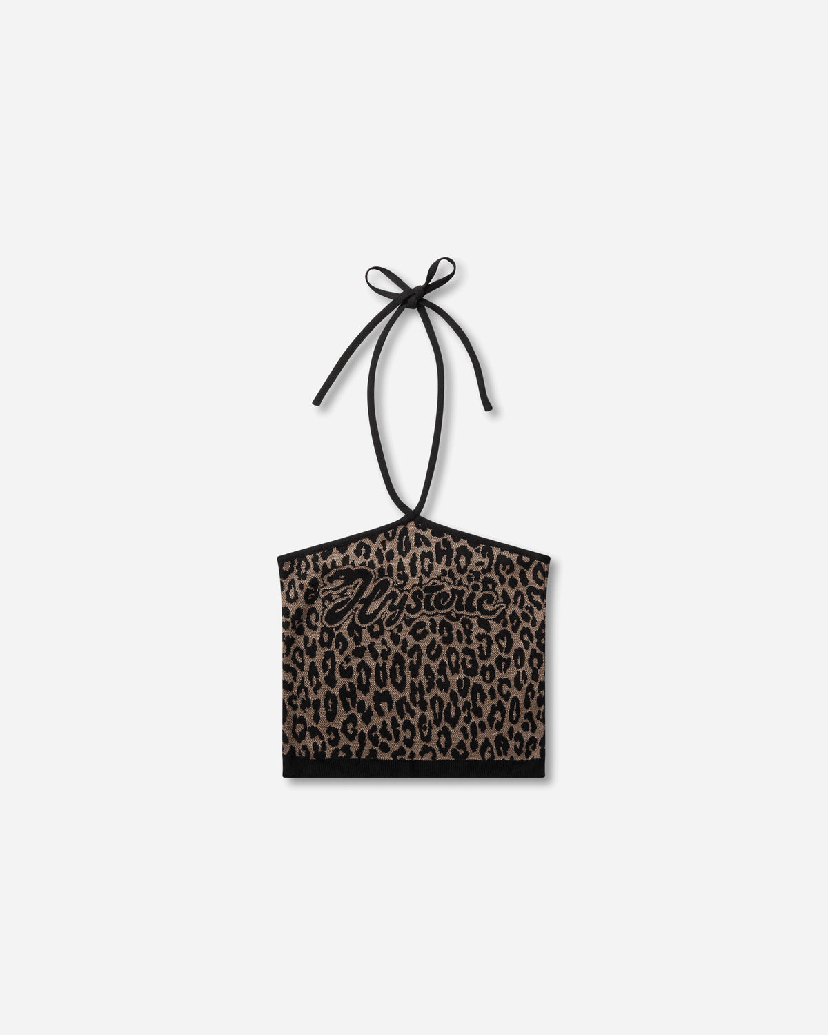 Hysteric Glamour Wmns Snake Logo Jacquard Halter Neck Top Brown Knitwears Cardigans 01263NV01 83