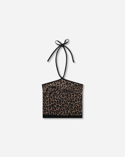 Hysteric Glamour Wmns Snake Logo Jacquard Halter Neck Top Brown Knitwears Cardigans 01263NV01 83