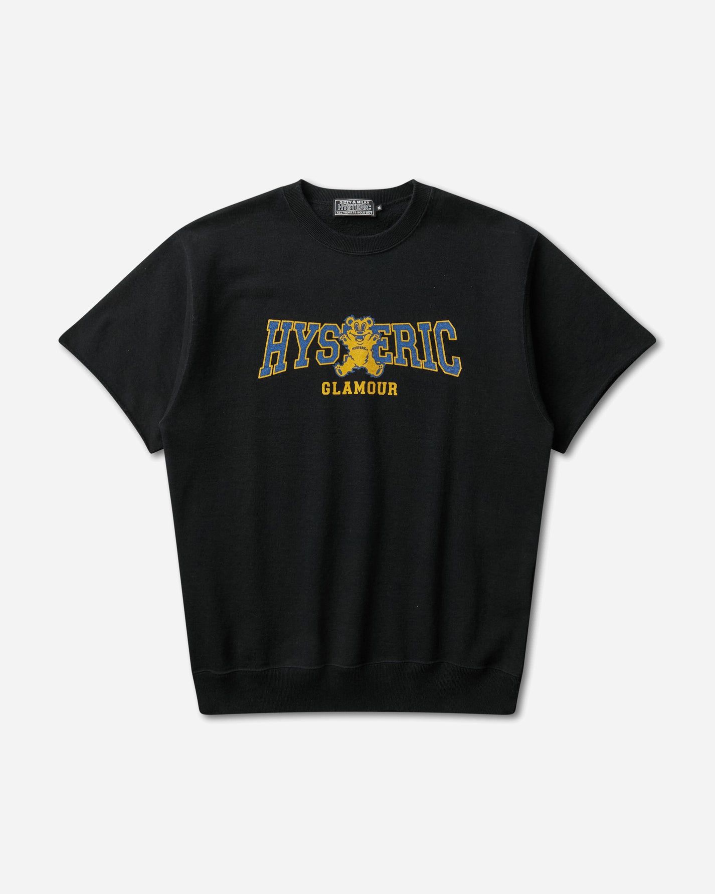 Hysteric Glamour Firebear College Sweatshirt Black Sweatshirts Crewneck 02261CS02 96