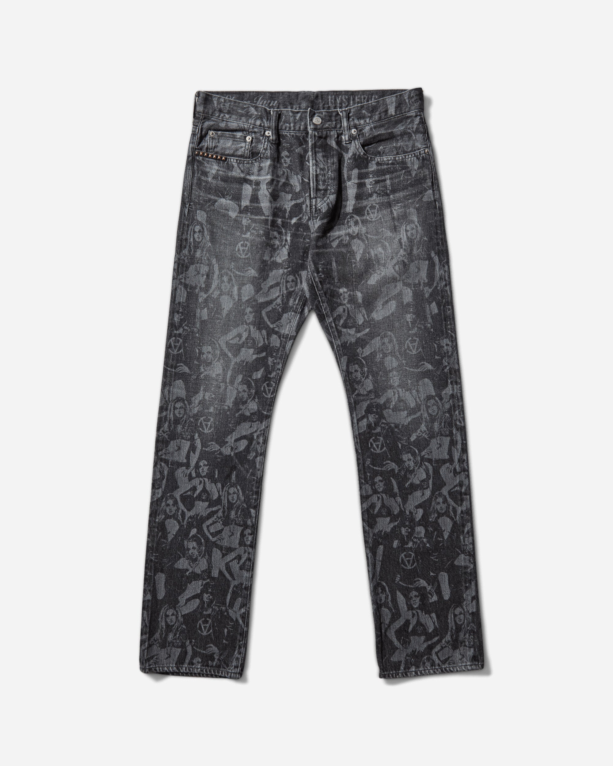 Hysteric Glamour Hysteric Glamour X Slam Jam Screen Print Denim Pants Black Pants Denim 02253AP130 96